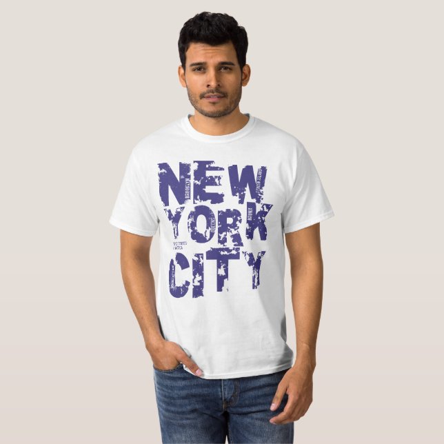 New- York Citytext-Typografie-Staaten Amerika T-Shirt (Vorne ganz)