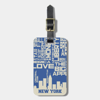 New- York Citytypographie-Plakat Gepäckanhänger