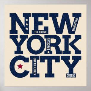 New- York Citytypographieplakat Poster