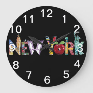 New- York Cityuhr Große Wanduhr