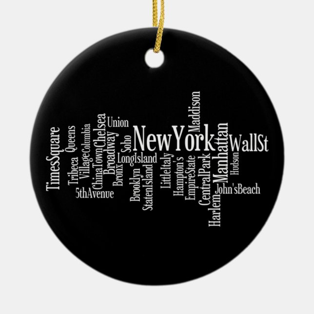 New- York Cityverzierung Keramikornament (Vorne)