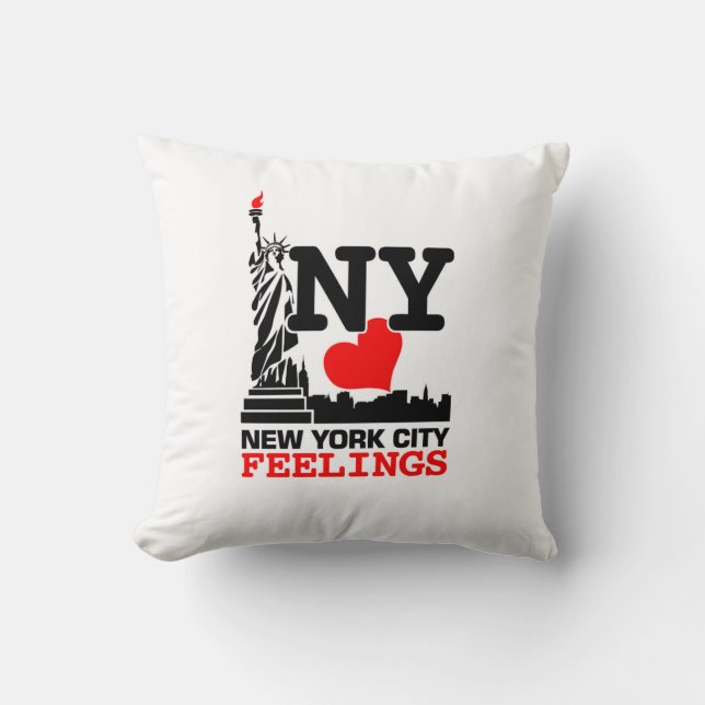New- York Cityweiß-Kissen Kissen (Vorderseite)