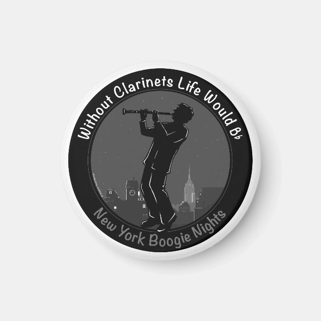 New York Clarinet Player Magnet (Vorne)