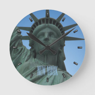 New York Clock Statue of Liberty Wall Clock Runde Wanduhr