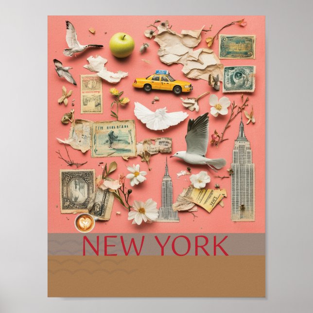 New York Collage Poster (Vorne)