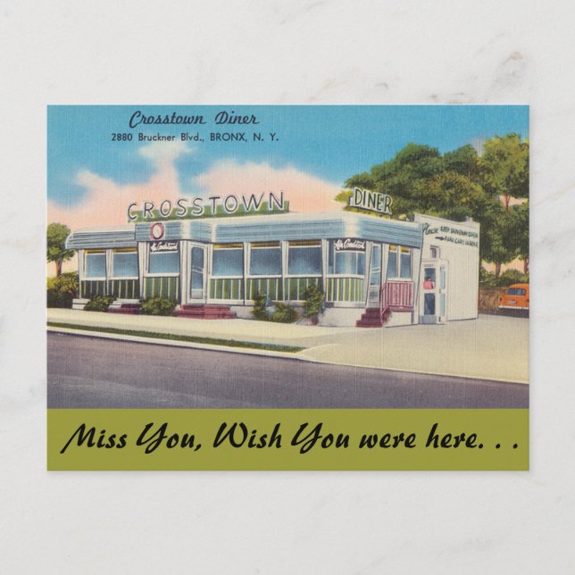 New York, Crosstown Diner, Bronx Postkarte (Vorderseite)