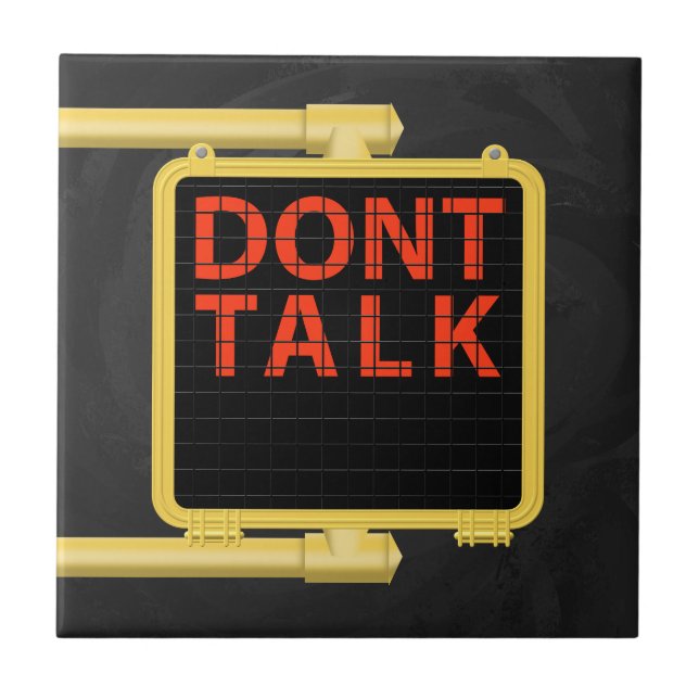 New York Crosswalk Sign Talk Fliese (Vorderseite)