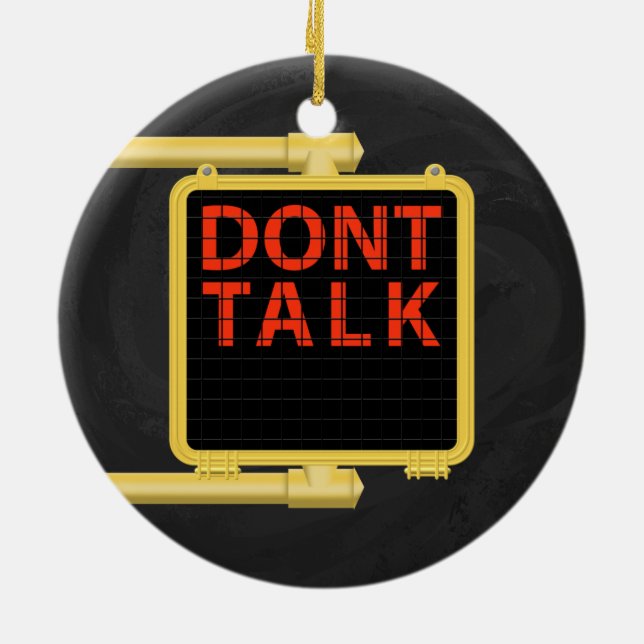 New York Crosswalk Sign Talk Keramikornament (Hinten)