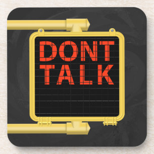 New York Crosswalk Sign Talk Untersetzer