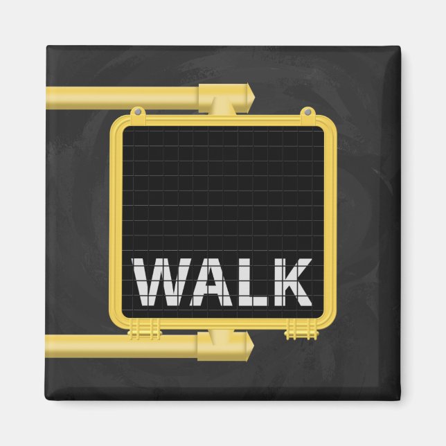 New York Crosswalk Sign Walk Magnet (Vorne)