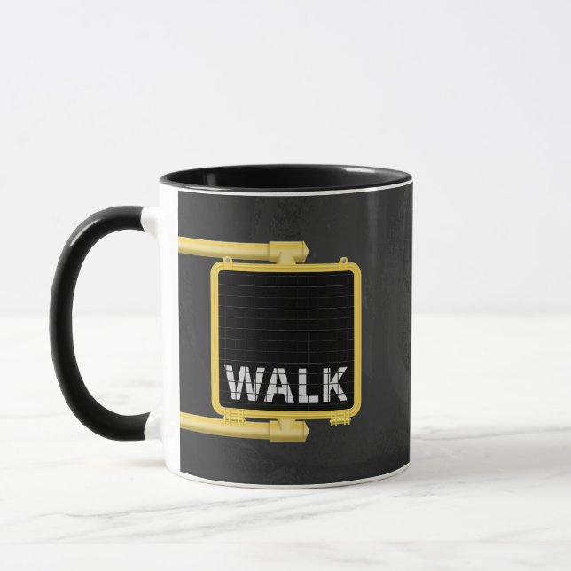 New York Crosswalk Sign Walk Tasse (Links)