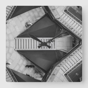 New York Das Schiff Quadratische Wanduhr