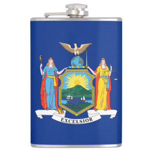 New York: Der Empire State, Zuhause Big Apple Flag Flachmann