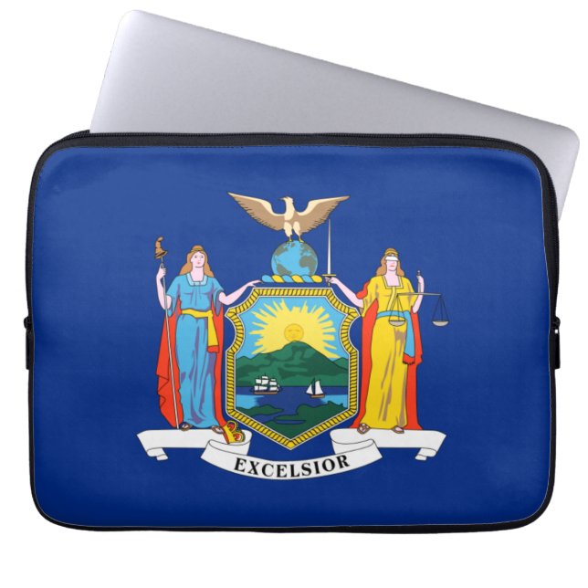 New York: Der Empire State, Zuhause Big Apple Flag Laptopschutzhülle (Vorderseite)