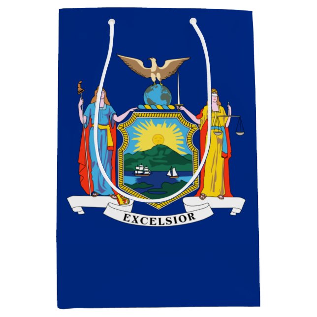 New York: Der Empire State, Zuhause Big Apple Flag Mittlere Geschenktüte (Vorderseite)