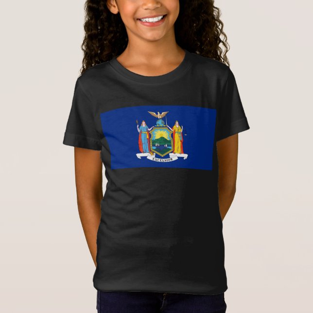 New York: Der Empire State, Zuhause Big Apple Flag T-Shirt (Vorderseite)