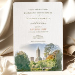 New York Destination Wedding Watercolor Invitation Einladung<br><div class="desc">Introducing the New York City Wedding Invitation, beautifully painted in watercolors! This stunning invitation features a typical New York skyline with the iconic Central Park. Our invitation is customizable, so you can easily edit the text to fit your wedding details. Choose from a variety of font styles and colors to...</div>