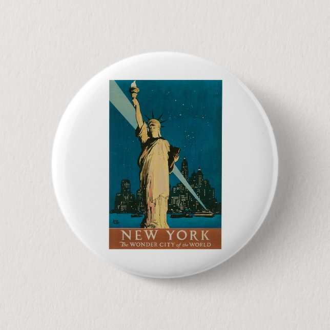 New York: Die Wunder-Stadt des Weltplakats Button (Vorderseite)