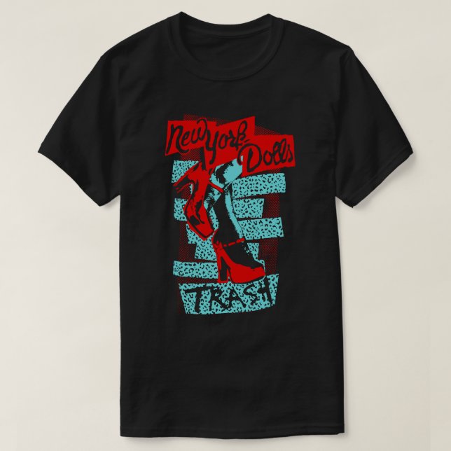 New York Doll's (Red, Blue) TRASH T - Shirt (Design vorne)