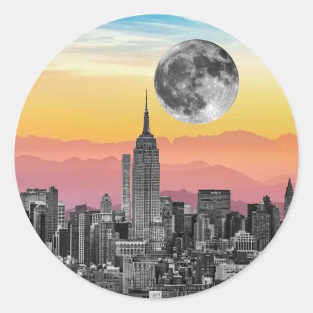 New York Dream Runder Aufkleber (Vorderseite)