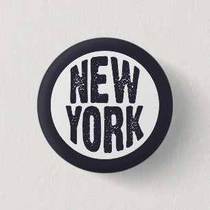 New York - Einfach und rein! T-Shirt Button