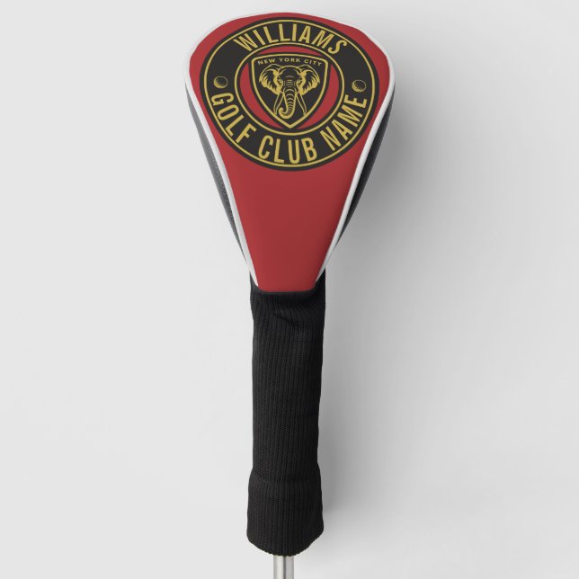 New York Elephant Golf Club Name Headcover (Vorderseite)
