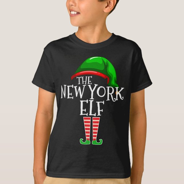 New York Elf Matching Family Christmas Geschenk St T-Shirt (Vorderseite)
