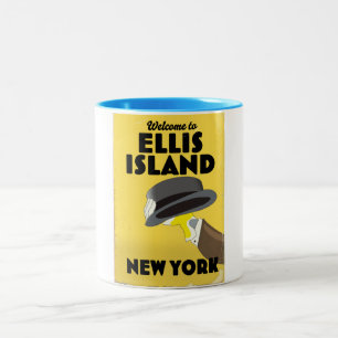 New York Ellis Island Zweifarbige Tasse