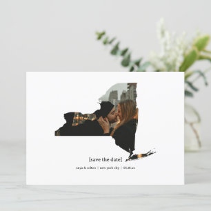 New York Enregistrer le Carte photo de date