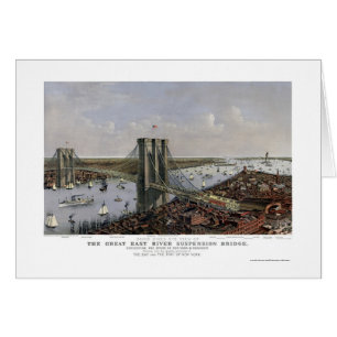 New York et Brooklyn, carte panoramique de NY -