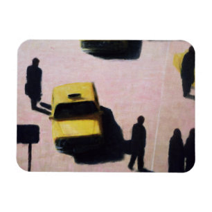 New York fährt 1990 mit einem Taxi Magnet