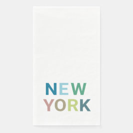 New York: Farbiger Text Serviette