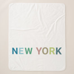New York: Farbiger Text Sherpadecke