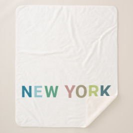 New York: Farbiger Text Sherpadecke