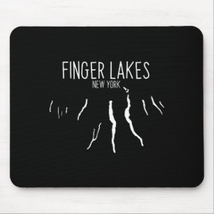 New York Finger Lakes Kartendesign _1 Mousepad