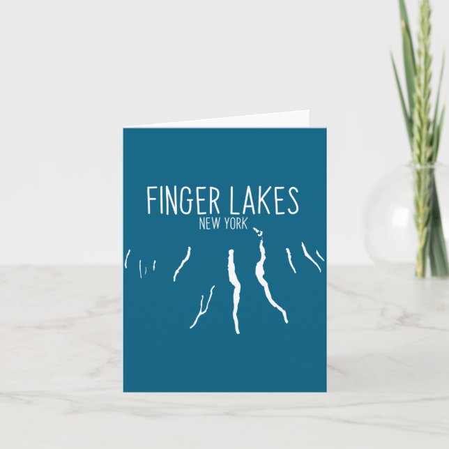 New York Finger Lakes Map Design  Karte (Vorderseite)