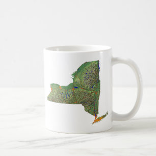 New York Flag + Map Tasse