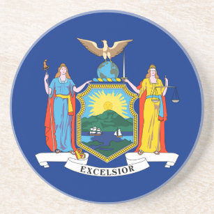 New York Flag, The Empire State, American Colonies Getränkeuntersetzer