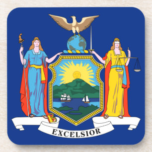 New York Flag, The Empire State, American Colonies Getränkeuntersetzer