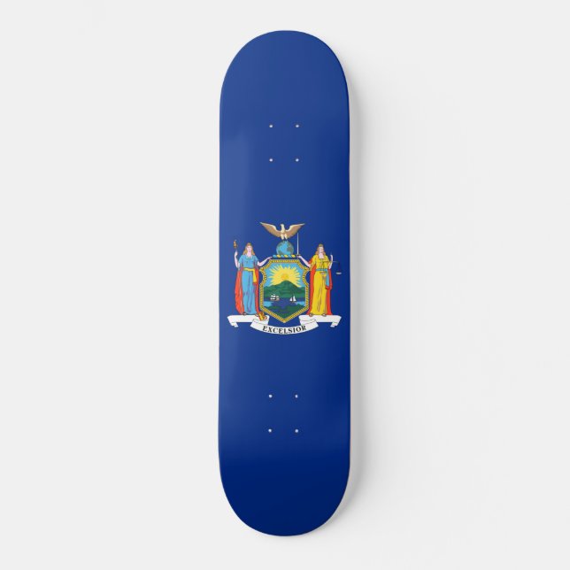 New York Flag, The Empire State, American Colonies Skateboard (Vorderseite)
