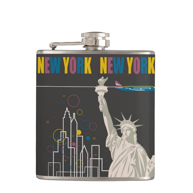 New York Flask Flachmann (Vorderseite)