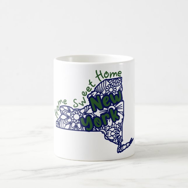 New York Floral Doodles Kaffeetasse (Mittel)