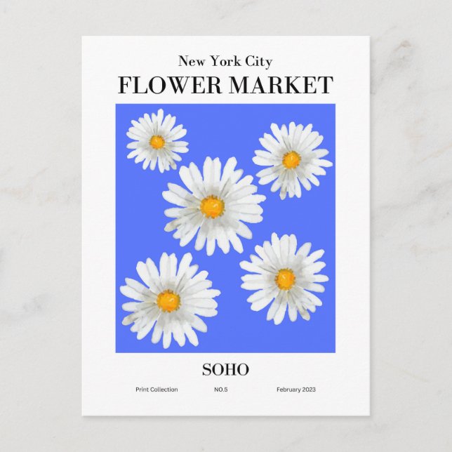 New York Flower Market, carte postale SOHO (Devant)