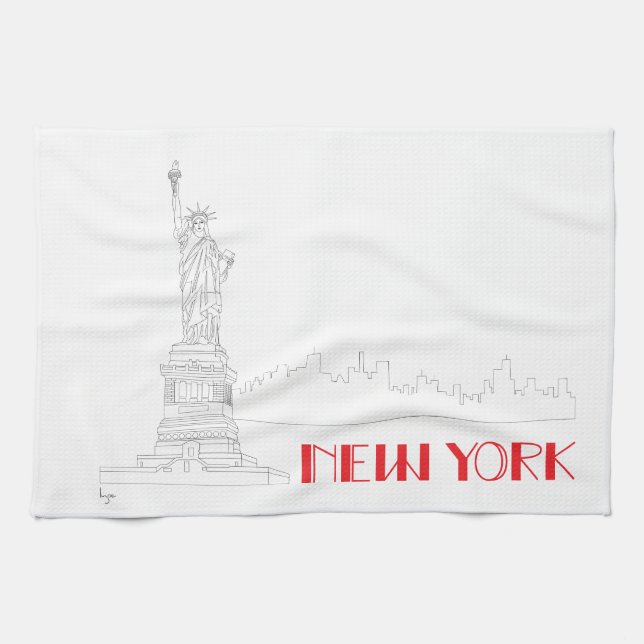New York, Freiheitsstatue Cool Handtuch (Horizontal)
