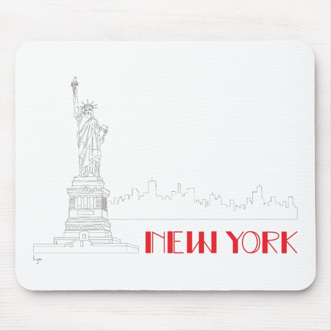 New York, Freiheitsstatue Cool Mousepad (Vorne)