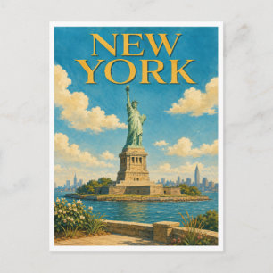 New York Freiheitsstatue GeoSaga Postkarte