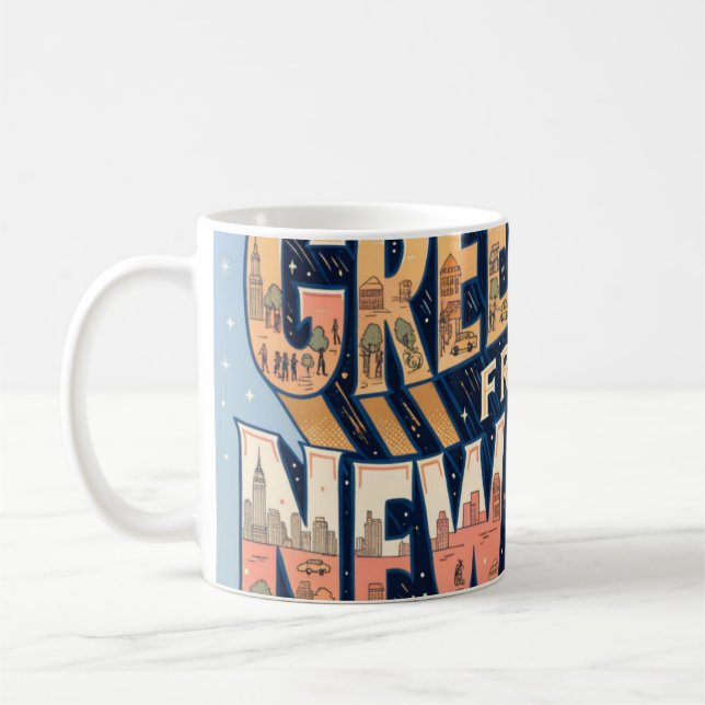 New York Freiheitsstatue Postkarten Kunst Kaffeetasse (Links)
