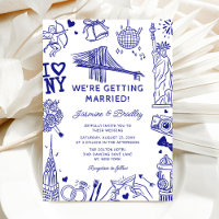 New York Fun Doodle Hochzeit
