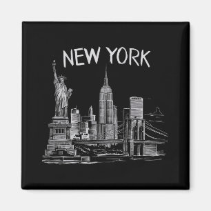 New York für Männer Frauen Ny City Vintage Urban N Magnet