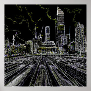 New York gezeichnet Poster